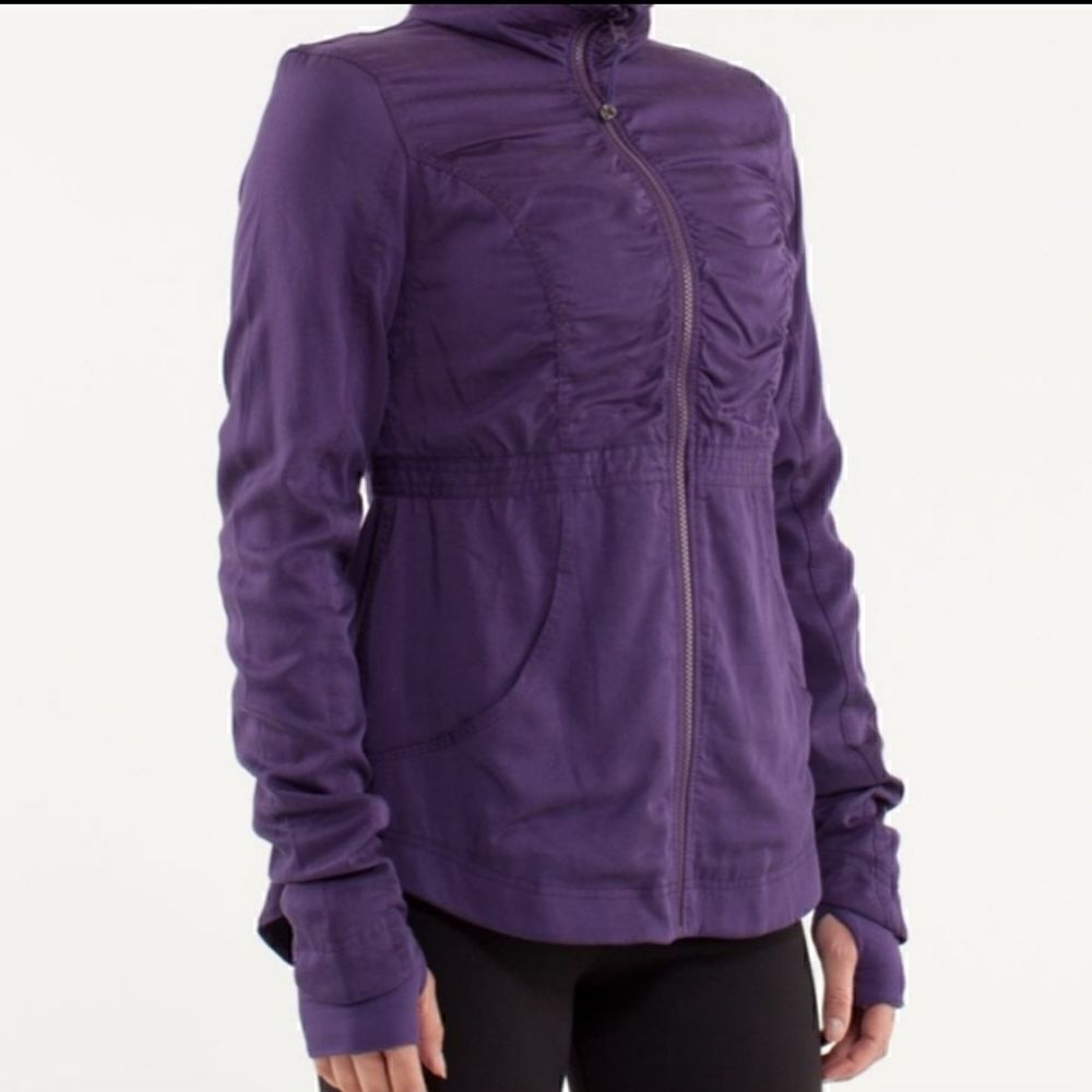 Lululemon Reversible Jacket INNER PEACE Fit & Flare Purple Yoga - Picture 2 of 16